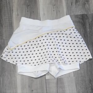 Fila Athletic Tennis Skirt with Flower Pattern and White Built-in Shorts